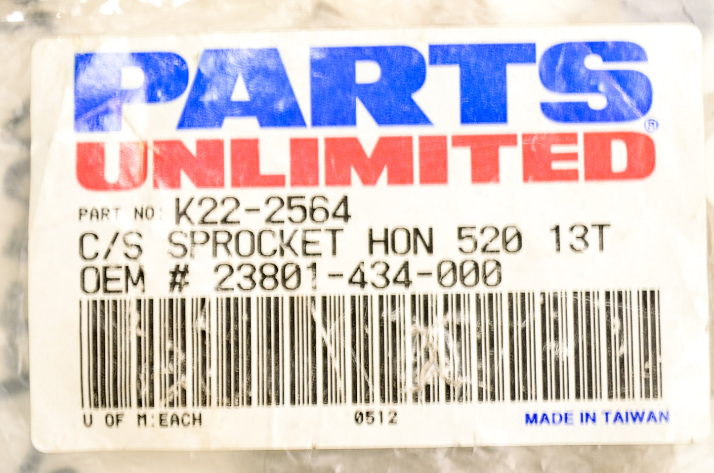 New Parts Unlimited Front Sprocket 13T Honda NOS