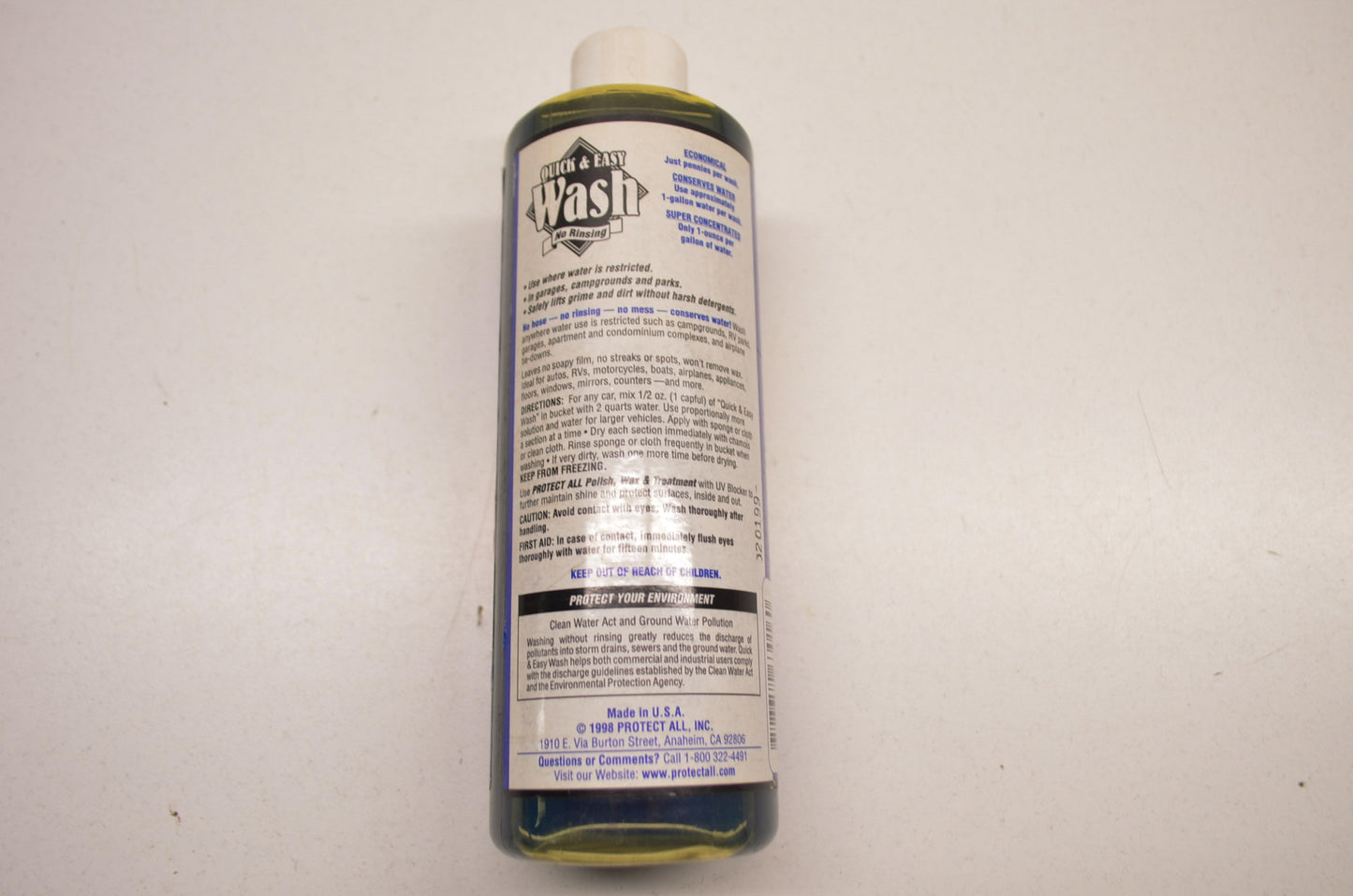 New Protect All Quick and Easy Wash 16 fl oz NOS