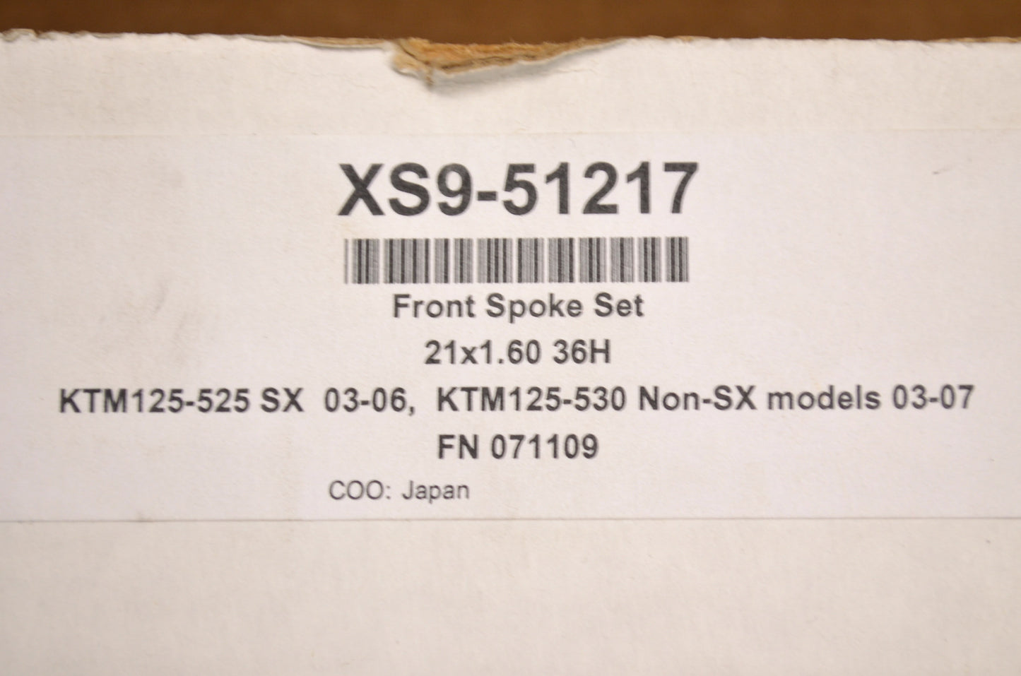 New Excel Front Spoke Kit 21' KTM NOS