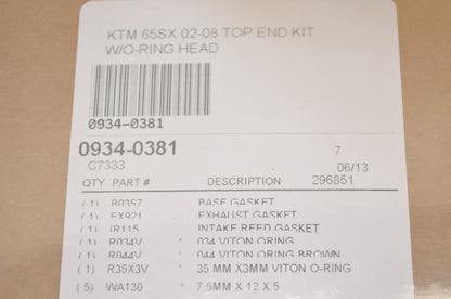 Cometic 0934-0381, C7333 Top End Gasket Kit KTM NOS