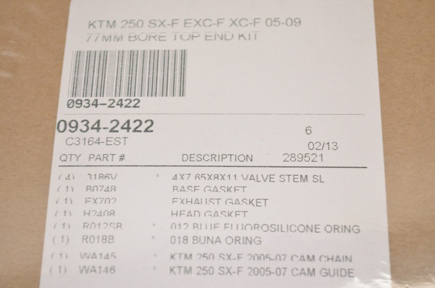 Top End Gasket Kit NOS