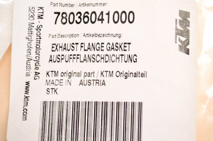 OEM KTM 78036041000 Exhaust Flange Gasket NOS