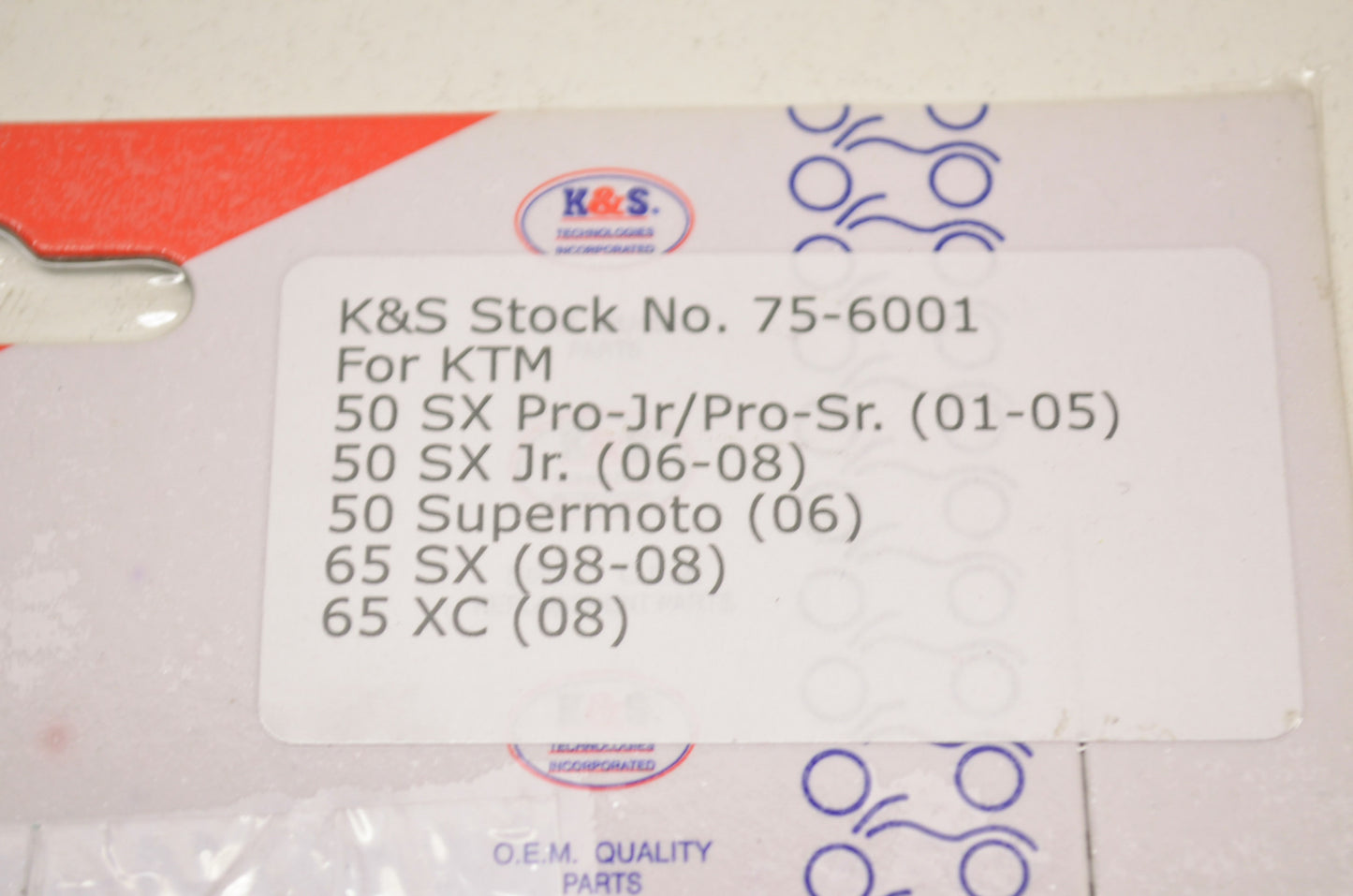 K&S 75-6001, 0934-2527 Water Pump Repair Kit KTM NOS