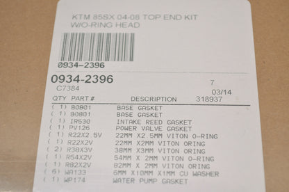 Cometic 0934-2396, C7384 Top End Gasket Kit KTM NOS