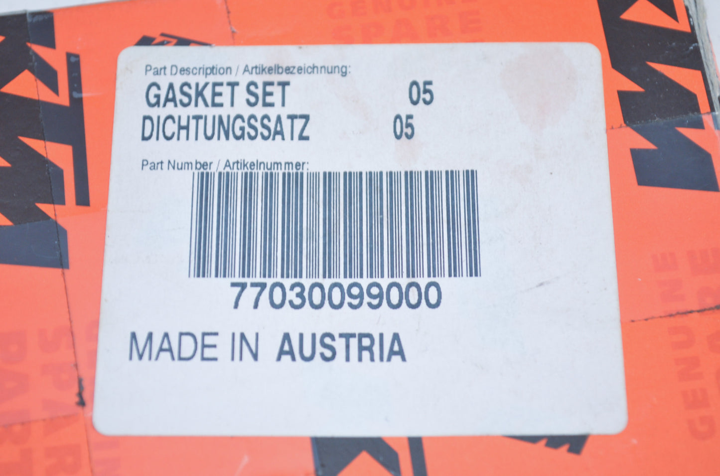 OEM KTM 77030099000 Gasket Set