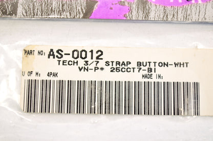 New Alpinestars Tech 3/7 Strap Button Kit White NOS