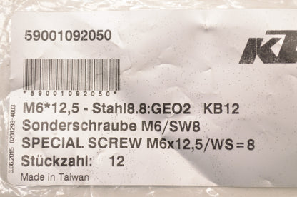 OEM KTM 59001092050 Special Screw M6X12.5 WS=8 Qty 7 NOS