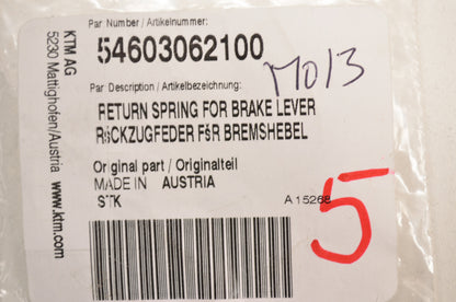New OEM KTM Brake Lever Return Spring NOS