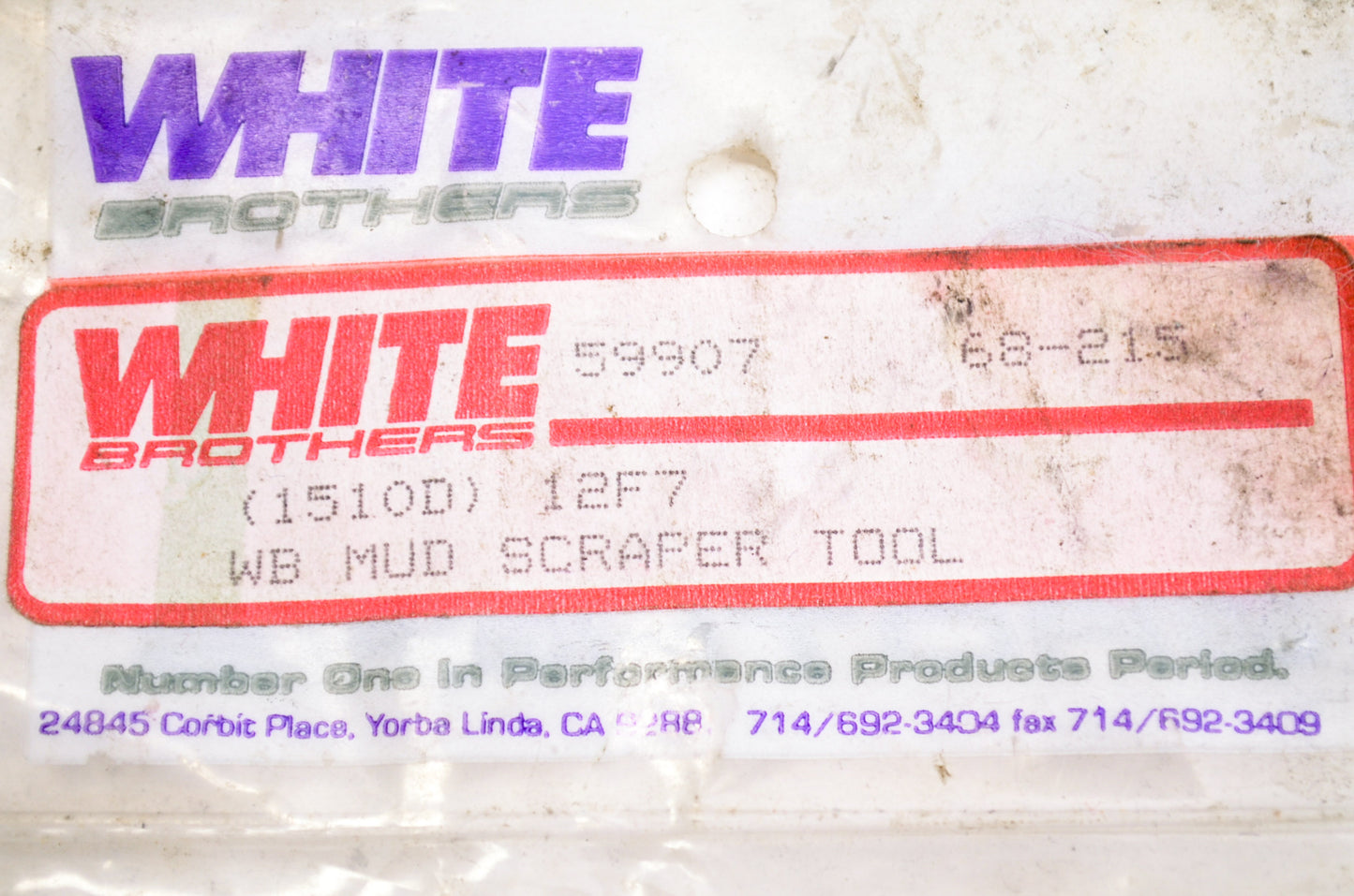 New White Brothers Mud Scraper Tool Purple NOS