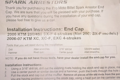 Spark Arrestor End Cap