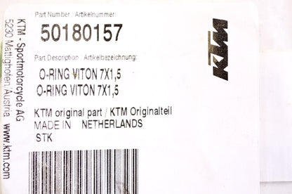OEM KTM 50180157 Viton 7X1.5 O-Ring