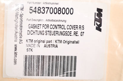 OEM KTM 54837008000 Right Control Cover Gasket NOS