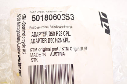 OEM KTM 50180603S3 Shock Adapter D50 H28 Complete NOS