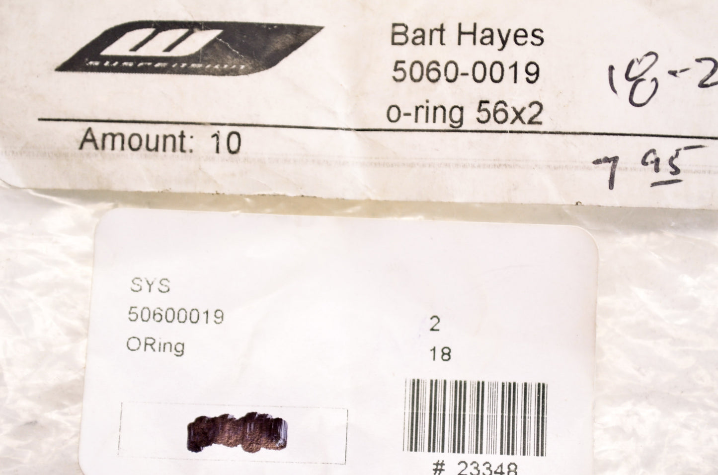 OEM KTM 50600019 O-Ring 56X2 NOS