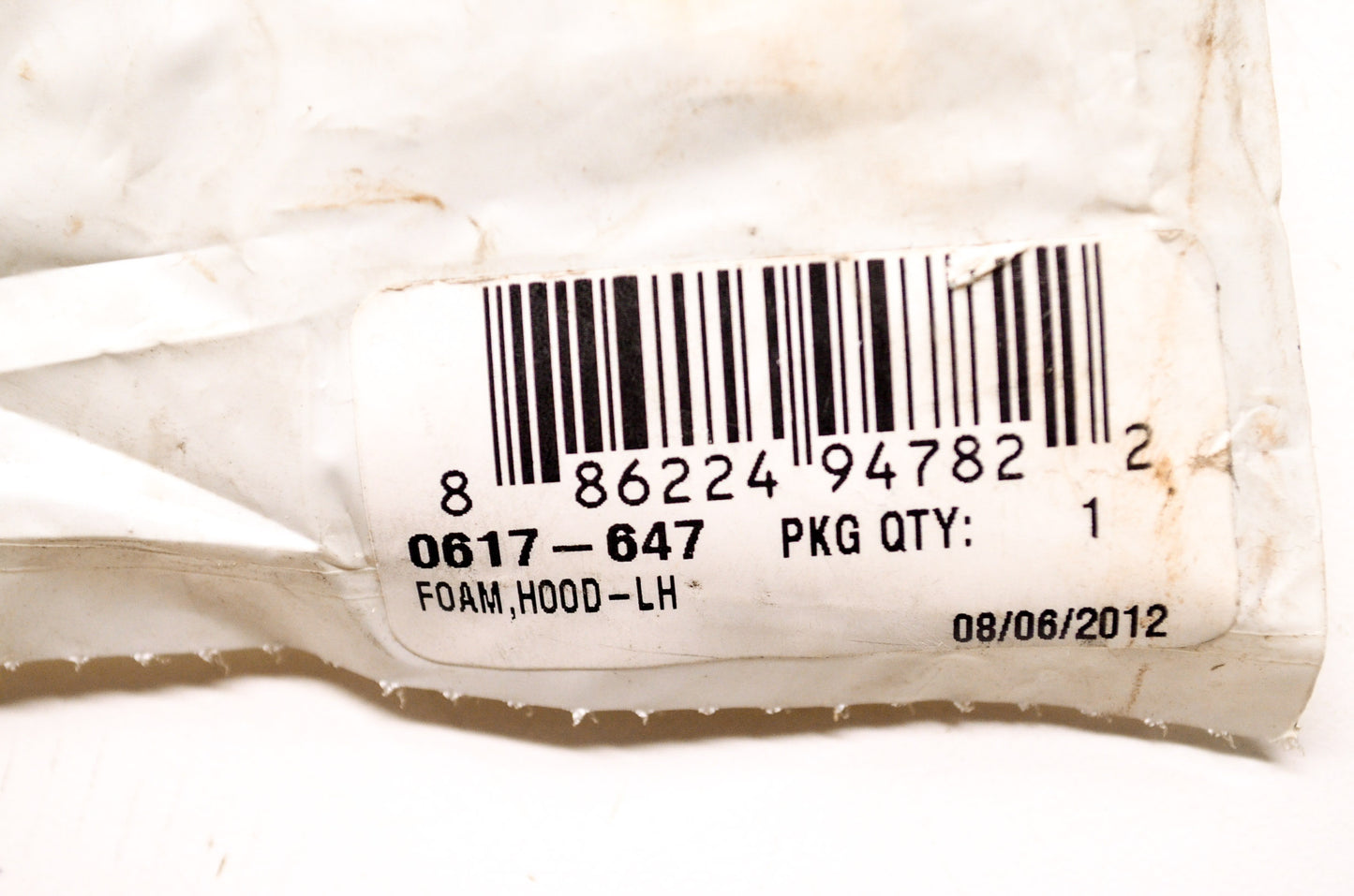 OEM Arctic Cat 0617-647 Left Hand Hood Foam NOS