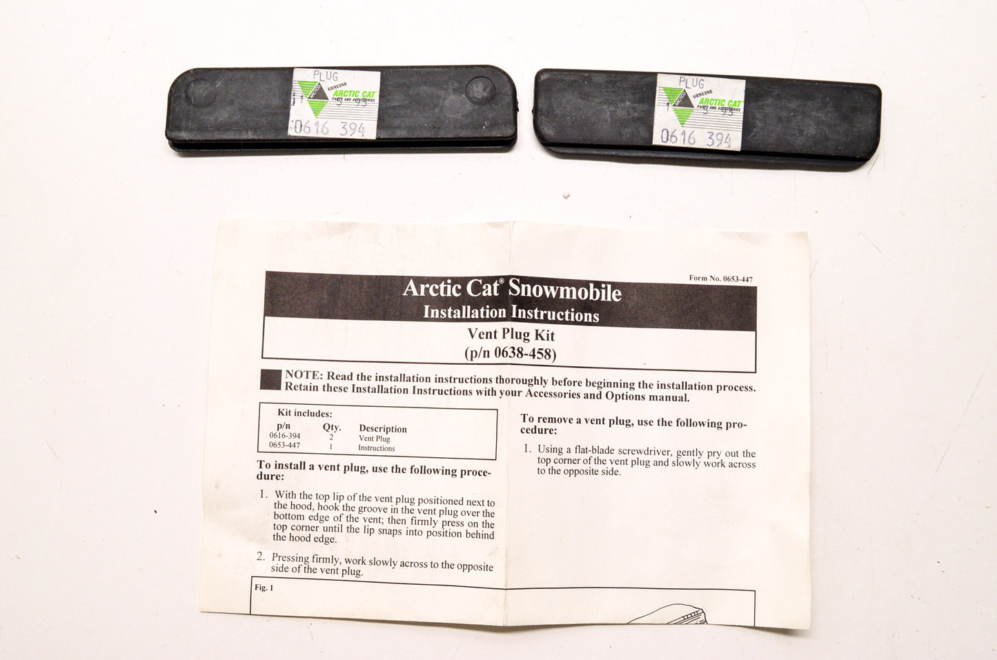 Vent Plug Kit NOS