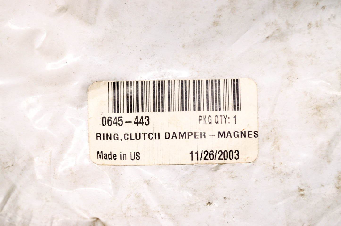 OEM Arctic Cat 0645-443 Magnesium Clutch Damper Ring NOS