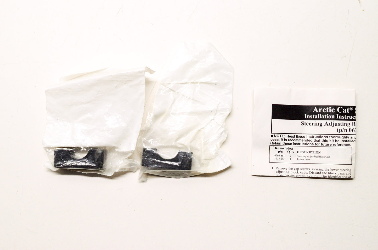 OEM Arctic Cat 0637-247 Adjustment Block Cap Update Kit NOS