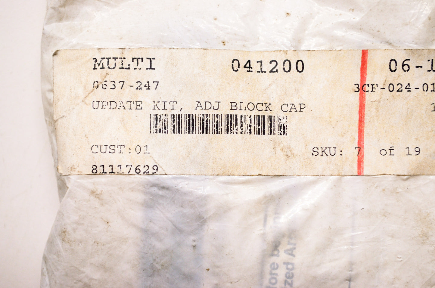 OEM Arctic Cat 0637-247 Adjustment Block Cap Update Kit NOS