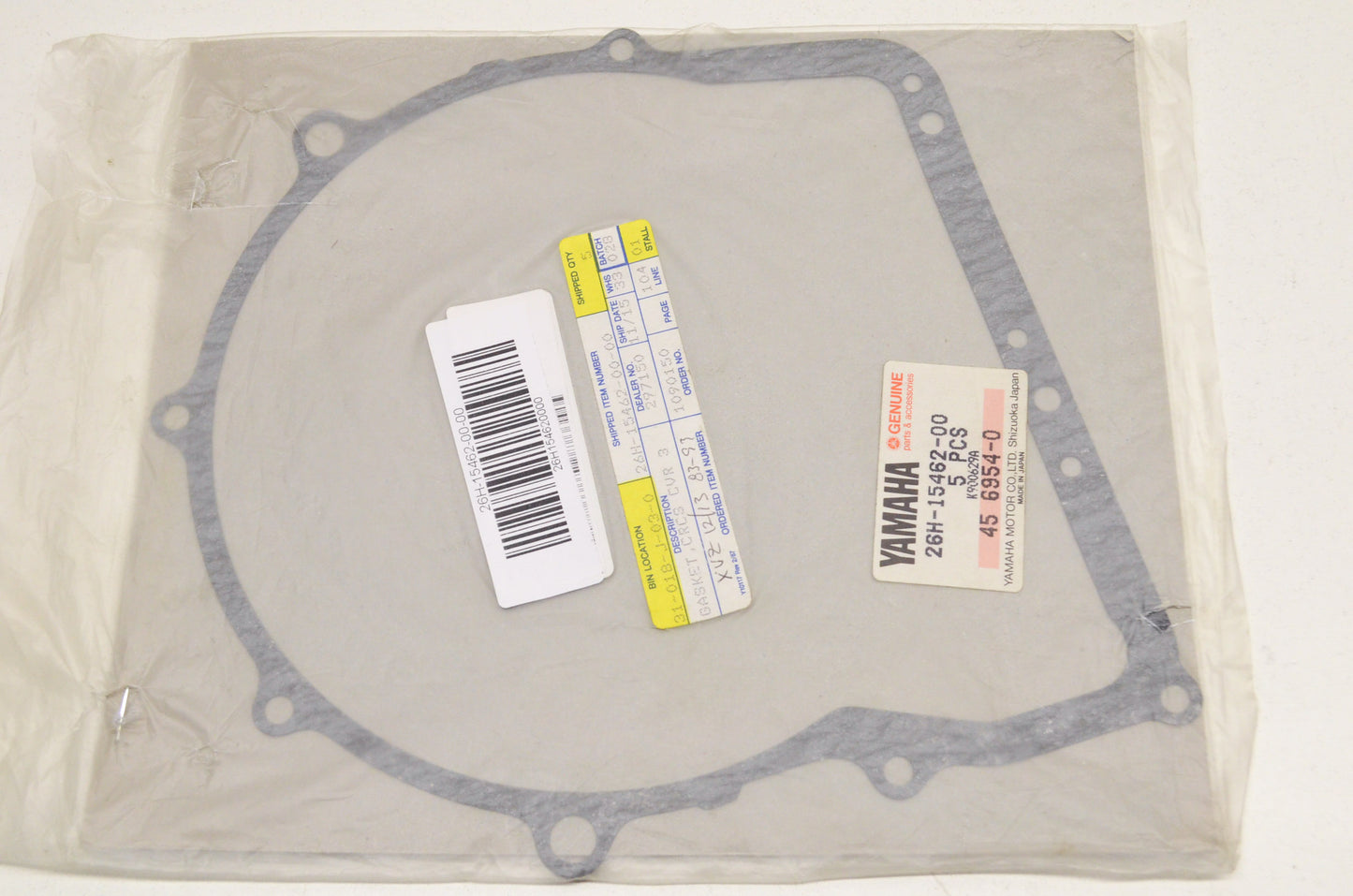 OEM Yamaha 26H-15462-00-00 Crankcase Cover Gasket 3 NOS