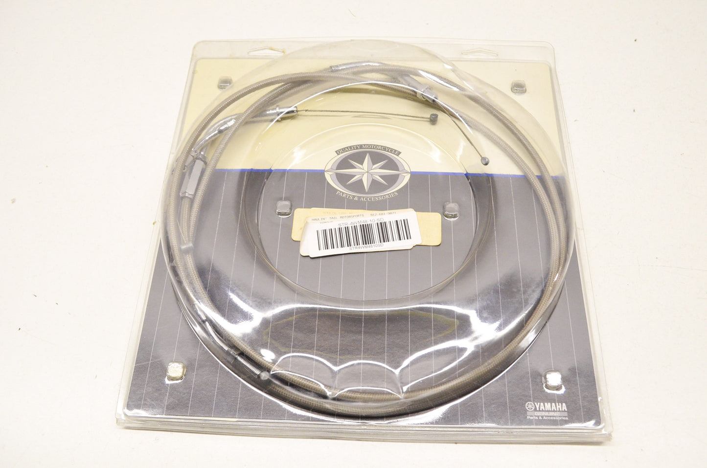 New OEM Yamaha Braided Stainless Steel Throttle Cable NOS