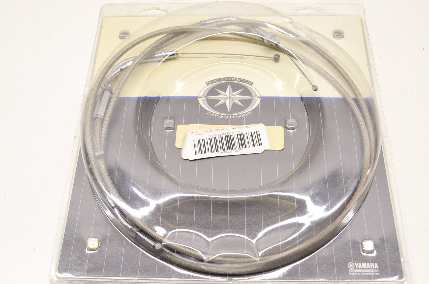 New OEM Yamaha Braided Stainless Steel Throttle Cable NOS
