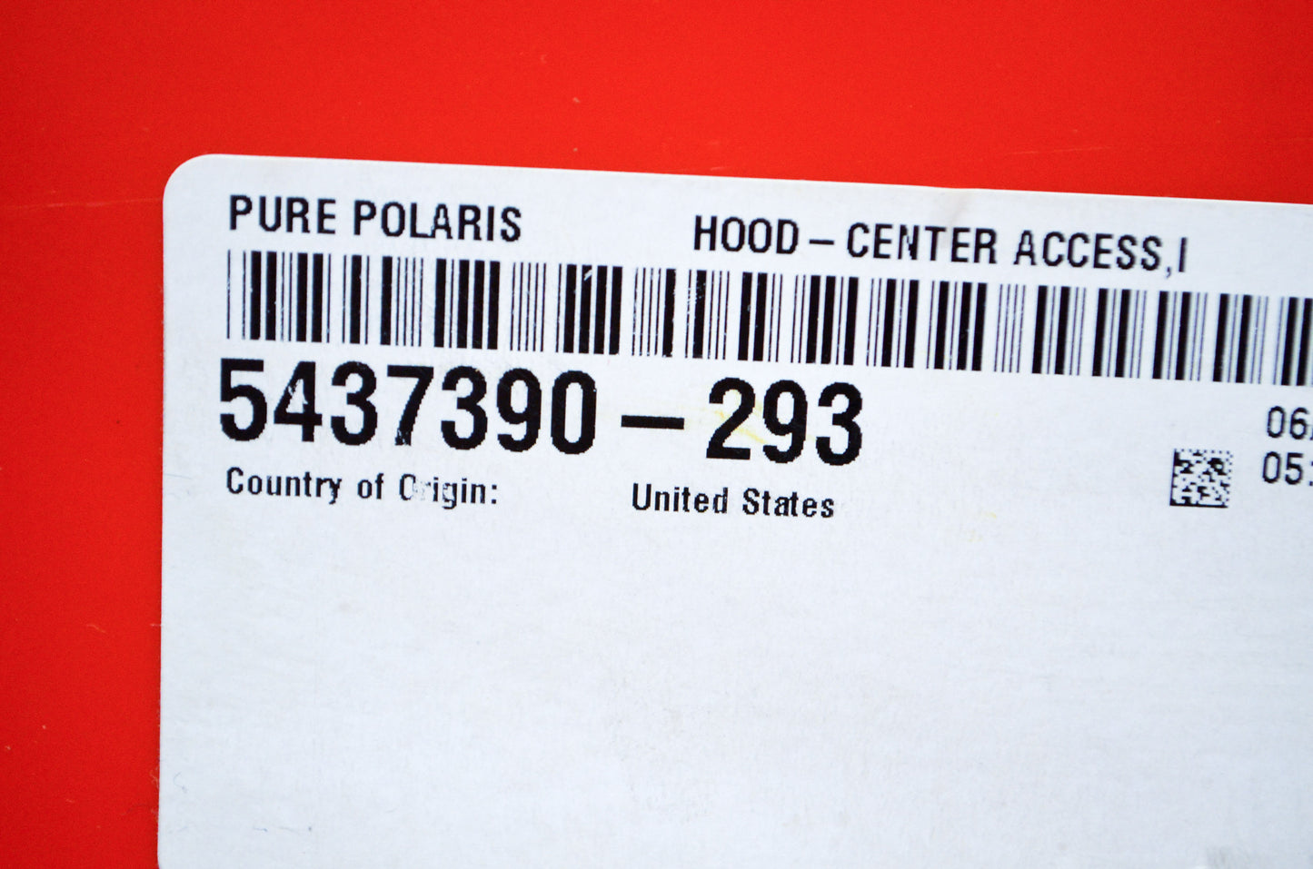 New OEM Polaris Hood Red NOS