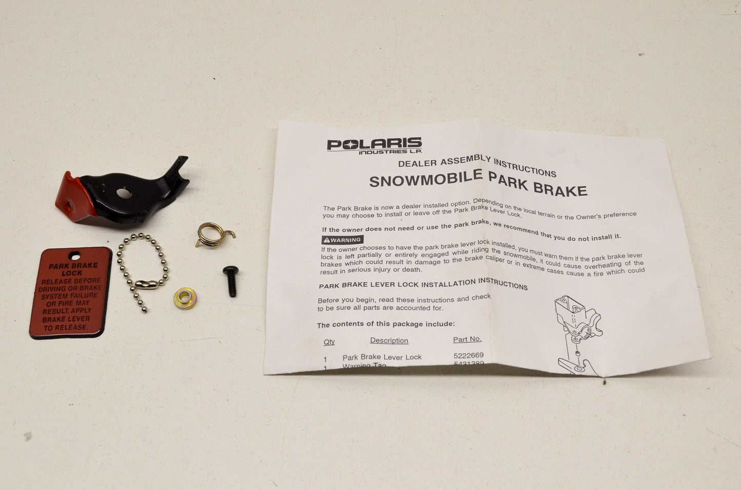 Snowmobile Parking Brake Assembly NOS