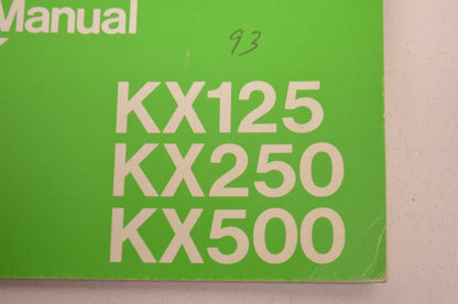 OEM Kawasaki 99920-1617-01 Owner's Manual KX125/250J2/500E5