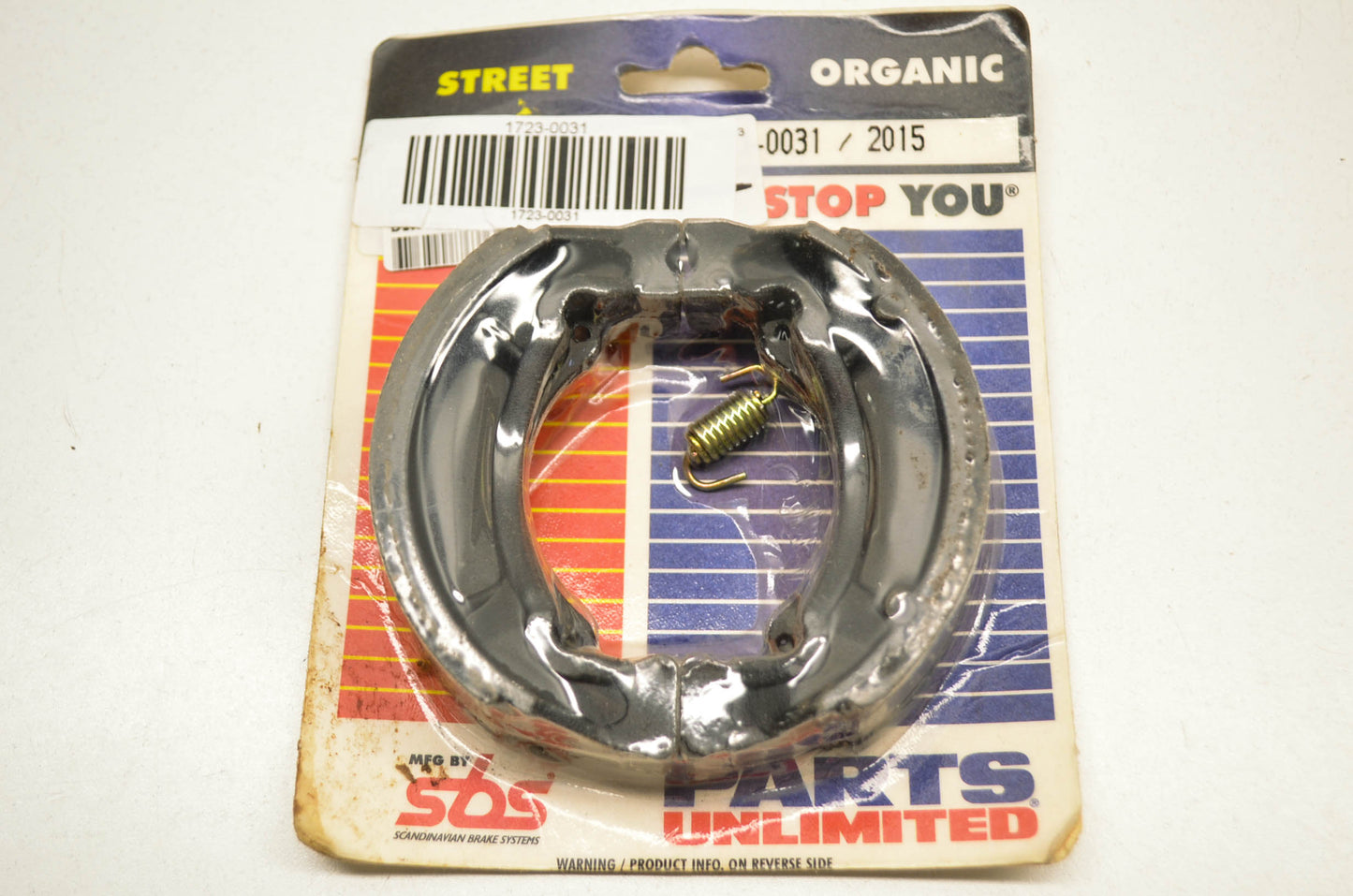 Parts Unlimited 1723-0031, 2015 SBS Organic Brake Shoe Kit NOS
