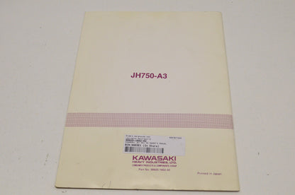 OEM Kawasaki 99920-1652-02 Jet Ski SS JH750-A3 Owner's Manual JH750-A3