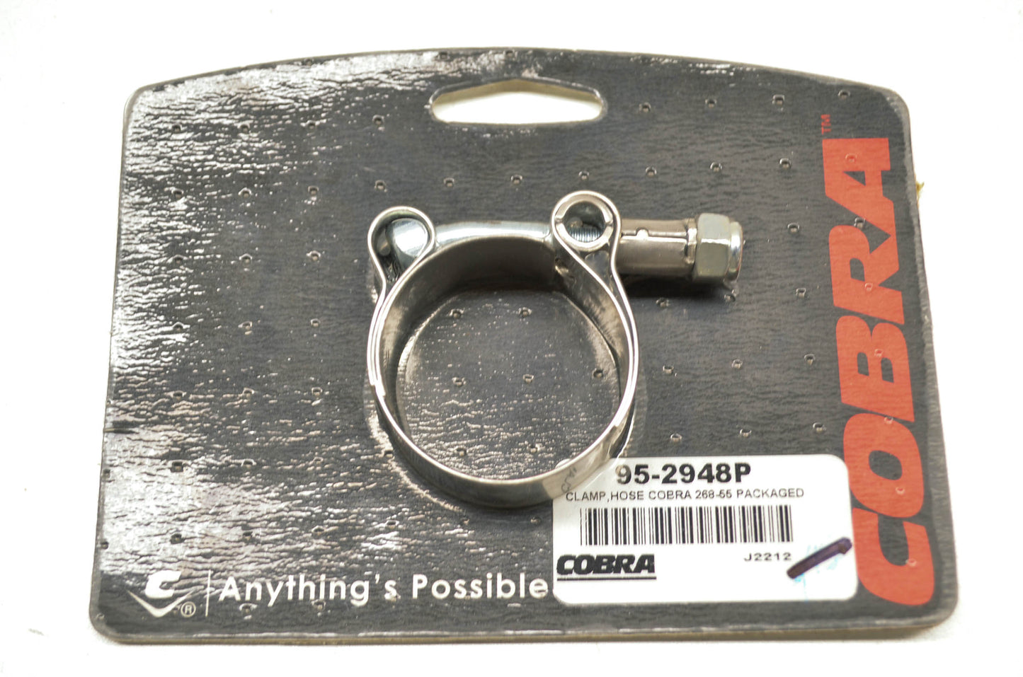 New Cobra Stainless T-Bolt Hose Clamp NOS