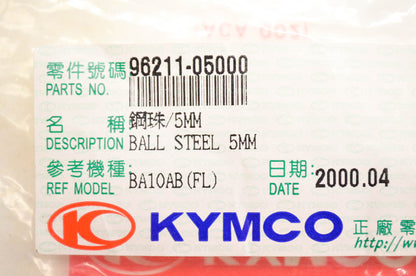 KYMCO 96211-05000 Steel Ball #5 Qty 10 NOS