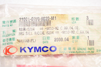 New Kymco Radial Ball Bearing 6204 NOS
