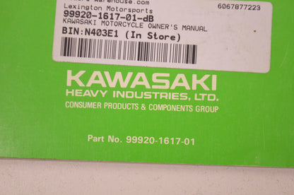OEM Kawasaki 99920-1617-01 Owner's Manual KX125/250J2/500E5