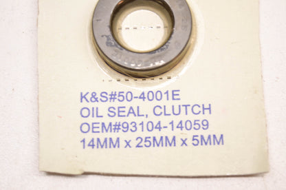 New K&S Clutch Oil Seal 14x25x5mm NOS