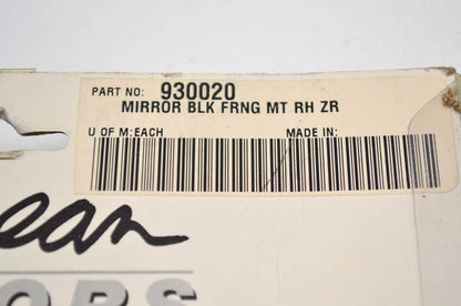 New Ken Sean Right Hand Black Fairing Mirror NOS