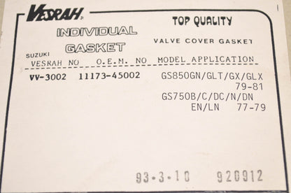 Valve Cover Gasket NOS