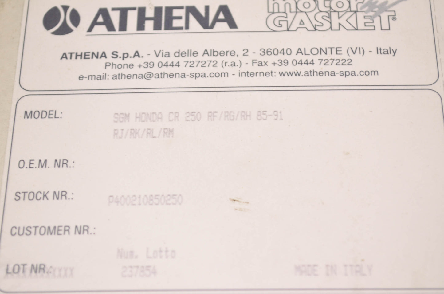 Gasket Kit NOS