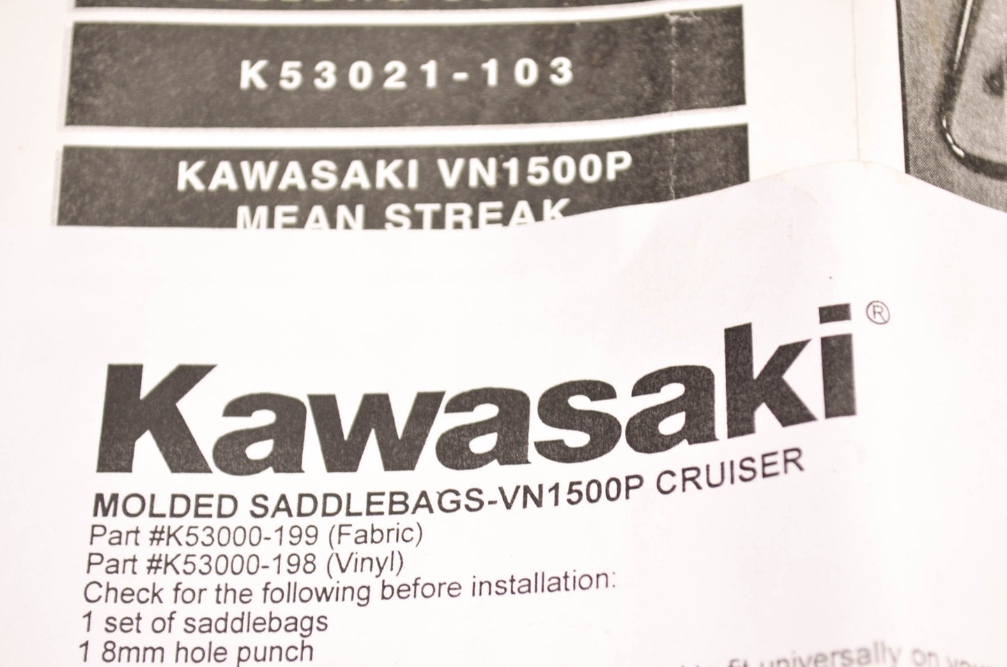 Molded Saddlebag Kit NOS