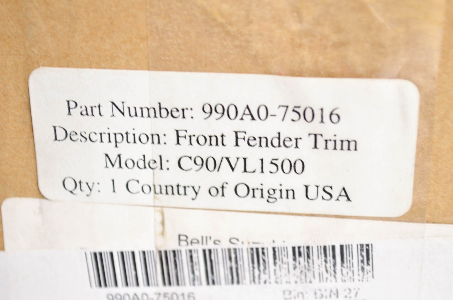 OEM Suzuki 990A0-75016 Front Fender Trim Kit NOS