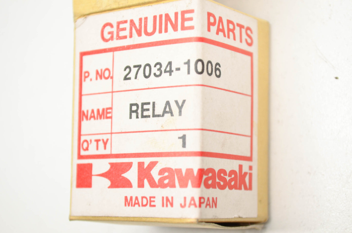 New OEM Kawasaki 27034-1006 Starter Relay NOS