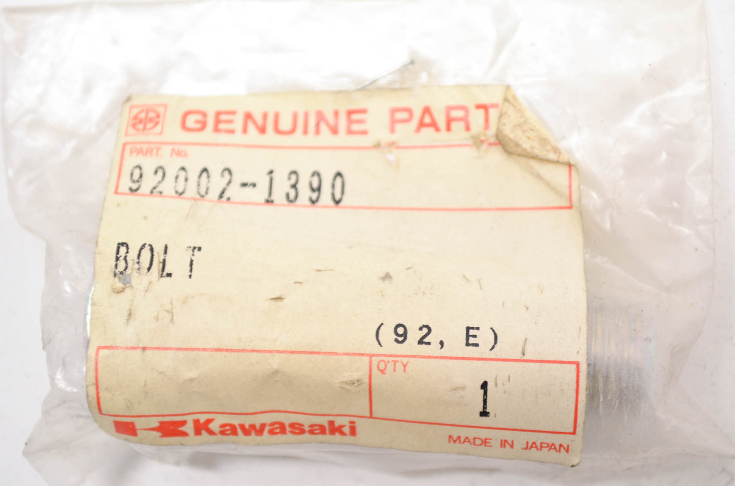 OEM Kawasaki 92002-1390 14x57 Flanged Bolt