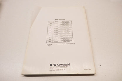 OEM Kawasaki 99924-1168-04 Service Manual KX125/250K