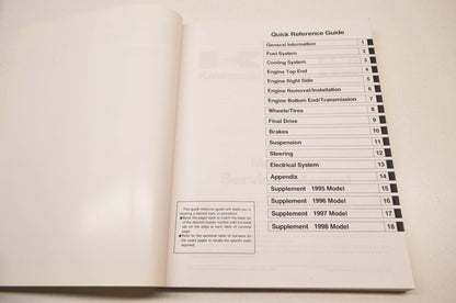 OEM Kawasaki 99924-1168-04 Service Manual KX125/250K