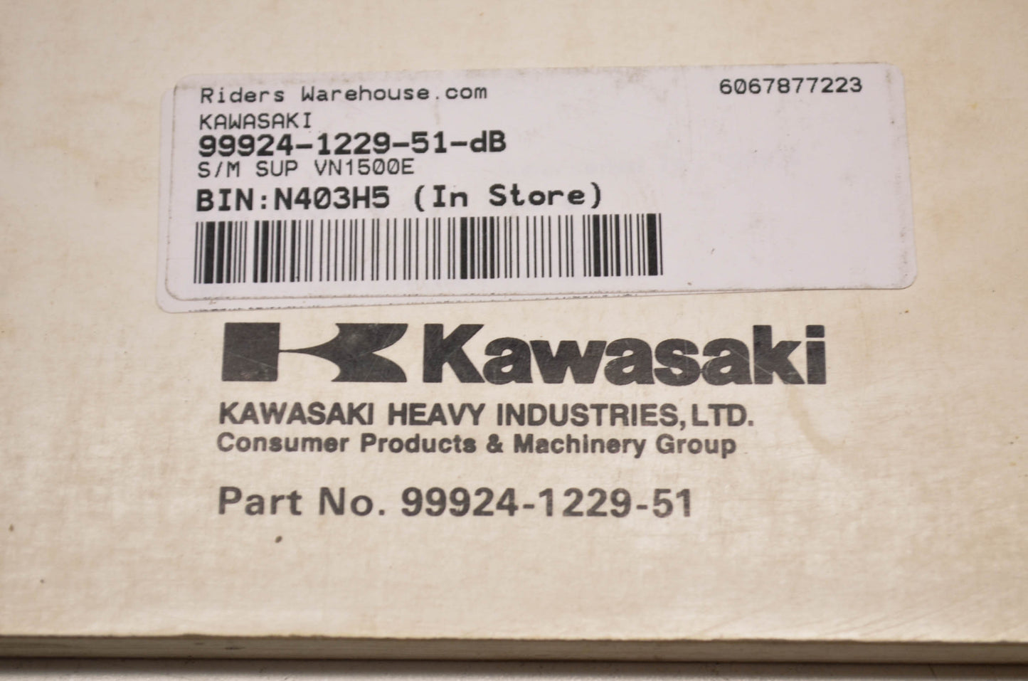 OEM Kawasaki 99924-1229-51 Service Manual Supplement VN1500E NOS