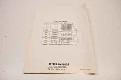 OEM Kawasaki 99924-1202-56 Service Manual Supplement KAF300C NOS