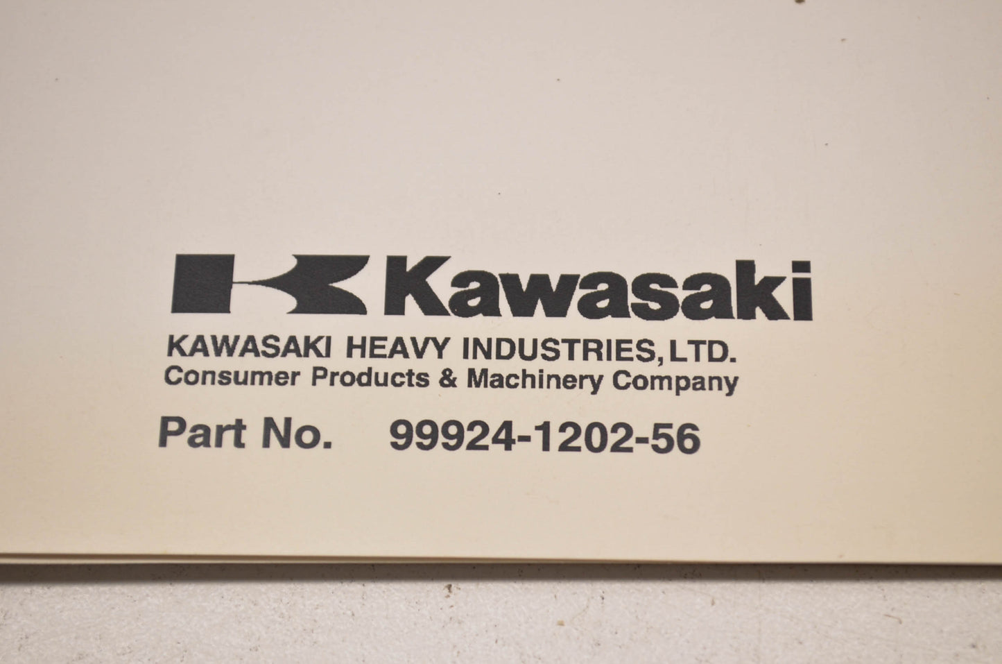 OEM Kawasaki 99924-1202-56 Service Manual Supplement KAF300C NOS