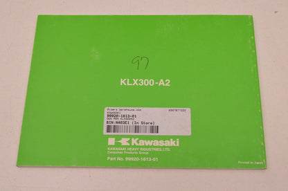 OEM Kawasaki 99920-1813-01 Owner's Manual KLX300A2
