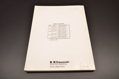OEM Kawasaki 99924-1196-03 Service Manual ZR1100C NOS
